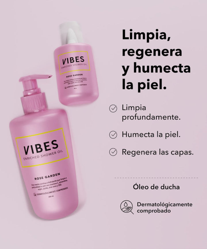 Gel de ducha dermatológicamente comprobado, sin jabones ni surfactantes. Contiene vitamina C, karité, aloe vera y CBD.