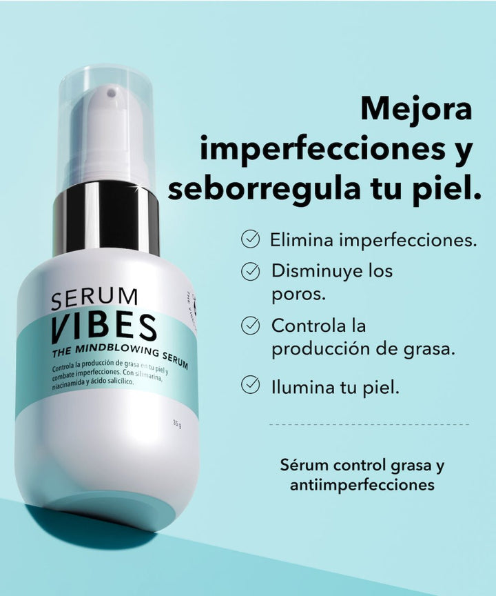 Controla la producción de grasa en tu piel y combate imperfecciones. Con silimarina, niacinamida y ácido salicílico.